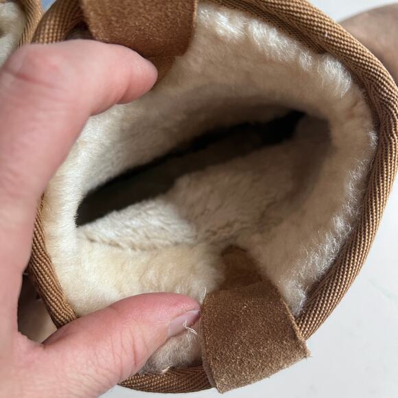 Ash‎ boots women's size 9.5 shearling leather skull studded Yahoo wedge brown - Picture 12 of 16